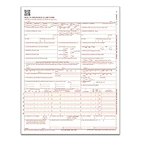 Adams Health Insurance Claim Forms for Laser Printer, 8.5 x 11 Inches, 100 per Pack (CMS1500L1V)