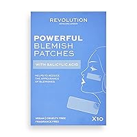 Revolution Skincare Powerful Salicylic Acid Blemish Patches, Blemish Mask Contains 10 Patches, Reduces The Appearance Of Blemishes, Vegan & Cruelty-Free