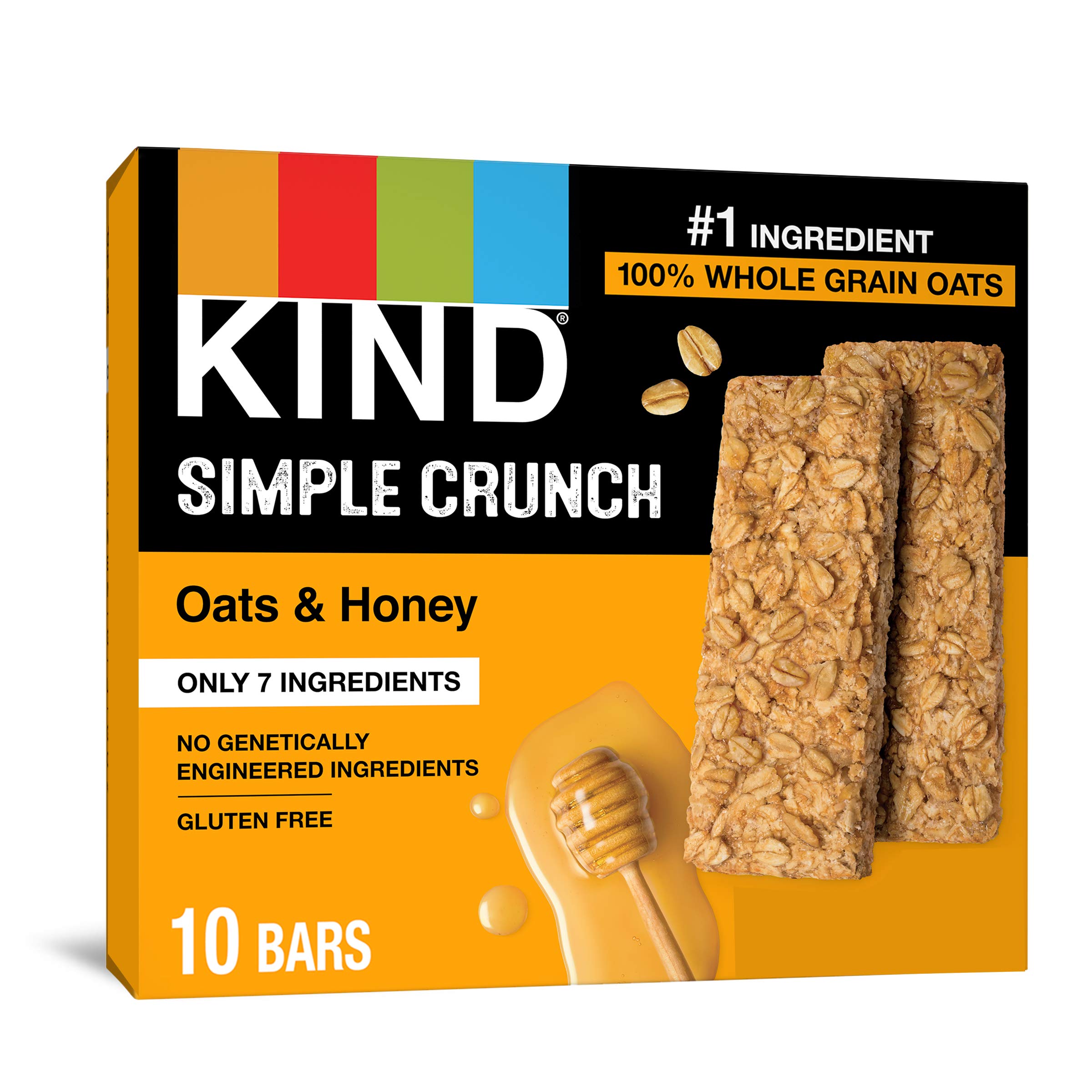 KIND Simple Crunch Bars, Oats & Honey, 7 Ounce (Pack of 8)