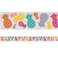 Teacher Created Resources 2157 Tropical Punch Pineapples Straight Border Trim