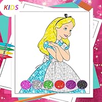 glitter coloring game for Princess drawing pages