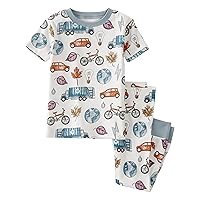 little planet by carter's unisex-baby Baby and Toddler 2-piece Pajamas made with Organic Cotton, Sustainability Print, 24 Months