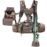 BLISSWILL Hunting Backpack Hunting Fanny Pack with Harness Pouch,Turkey Hunting fanny Pack, Binocular Harness houlder-Supported Waist pack for Bow Rifle