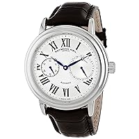 Raymond Weil Men's 2846-STC-00659 Maestro Stainless Steel Watch with Synthetic Leather Band