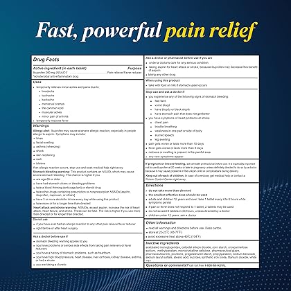 Advil Pain Reliever and Fever Reducer, Pain Relief Medicine with Ibuprofen 200mg for Headache, Backache, Menstrual Pain and Joint Pain Relief - 50x2 Coated Tablets