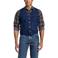 Wrangler mens Unlined Denim outerwear vests, Denim, X-Large US