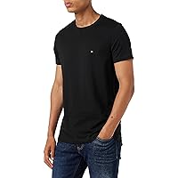 Tommy Hilfiger Men's Core Stretch Extra Slim T-Shirt, Black, L
