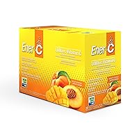 Ener-C Peach Mango Multivitamin Drink Mix Powder Vitamin C 1000mg & Electrolytes with Real Fruit Juice Natural Energy & Immune Support for Women & Men - Non-GMO Vegan & Gluten Free - 30 Count