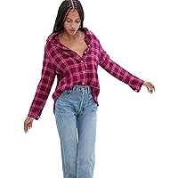 GAP Women's Drapey Flannel Button Down Shirt