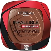 L'Oreal Paris Makeup Infallible Fresh Wear Foundation in a Powder, Up to 24H Wear, Waterproof, Mocha, 0.31 oz.