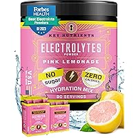 Multivitamin Electrolytes Powder No Sugar - Fresh Pink Lemonade Electrolyte Powder - Hydration Powder - No Calories Keto Electrolytes Powder - 90 Servings, Post Workout & Recovery