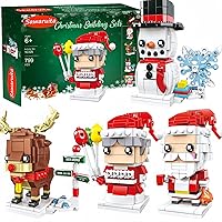 799-Piece Christmas Building Set With Reindeer, Snowman, Santa - Blocks and Bricks Xmas Gifts for Kids Ages 6+ (Christmas Building Sets)