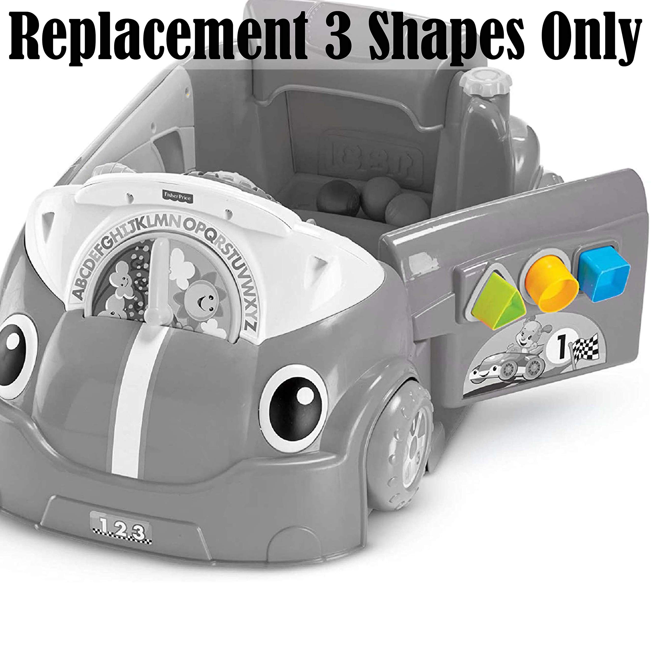 Replacement Parts for Fisher-Price Laugh and Learn Smart Stages Crawl Around Car - DJD10 ~ 3 Shapes ~ Also Works with Models GFM96 and CDC78 ~ Colors May Vary