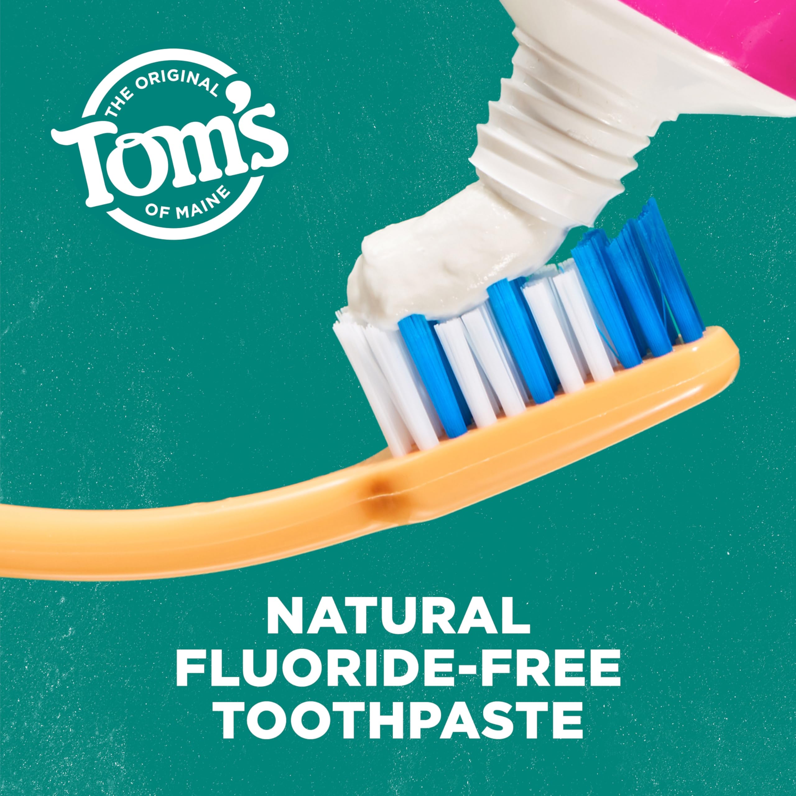 Tom’s of Maine Antiplaque and Whitening Toothpaste, Fluoride Free, Fennel, 3 Pack, 4.5 Oz