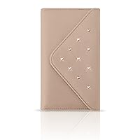 1323GRD56 Grand Purse for iPhone 6 Plus, Made with Swarovski, Beige