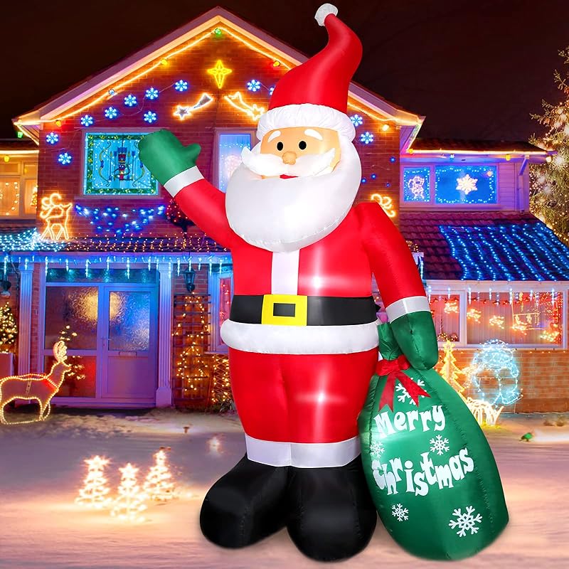 Mua 8 FT Christmas Inflatable Santa Claus Outdoor Decoration for ...