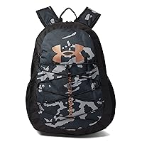 Under Armour Unisex-Adult Hustle Sport Backpack, (015) Black/Black/Metallic Light Copper, One Size Fits All