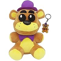  10 inch Cute Night Plush - Purple Hat Golden Freddy Plush Toys  - Adorable Withered Bear Stuffed Fredbear Fazbear Freddie Plushie - Game  Fans - Peluche De Soft Dolls Birthday Gifts