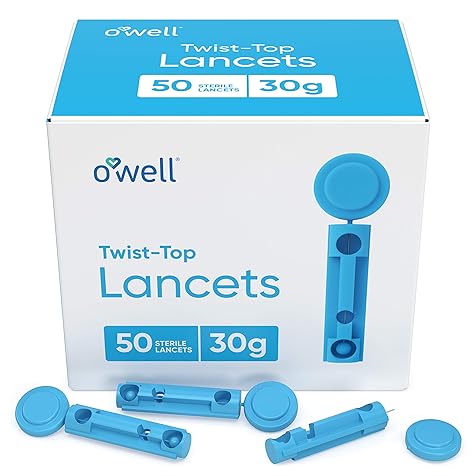 O Well Contour Next EZ Diabetes Testing Kit, Contour Next EZ Blood Glucose Meter, 50 Contour Next Blood Glucose Test Strips, 50 O'WELL Lancets, O'WELL Lancing Device, LogBook and Carry Case