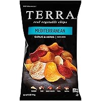 Terra Vegetable Chips, Mediterranean Garlic & Herbs Real Vegetable Chips, 5 oz (Pack of 6)