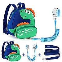 Accmor Toddler Harness Backpack Leash, Cute Dinosaur Backpacks with Anti Lost Wrist Link, Mini Child Leash Wristband Baby Protection for Walking, Keep Kids Close Tether Rein for Boys Aged 1-3 Years