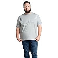 Fruit of the Loom Men's Tall Eversoft Cotton Short Sleeve T Shirts, Breathable & Moisture Wicking with Odor Control, Mineral Grey Heather, XX-Large Big