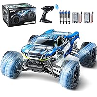 PKX 1:16 Large RC Cars, 31 KPH High Speed 4WD Remote Control Truck for Kids, 2.4Ghz All Terrain RC Monster Truck with 2 Batteries, 4x4 Off Road Remote Control Car, Toys Gifts for Boys Adults