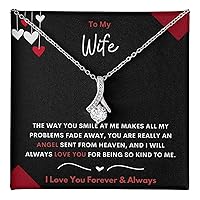 To My Wife Necklace - Soulmate Necklace For Women Valentines Gifts From Husband Birthday Gifts For Wife From Husband For My Wife Gifts Romantic Necklace For Her To My Amazing Wife Necklace Soulmate Necklace For Women