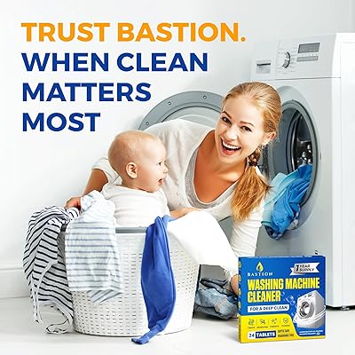 Washing Machine Cleaner Tablets 24 pack Powerful Descaler -Deep Cleaning  for HE Front Loader & Top Load Washer Septic Safe Eco-Friendly Deodorizer