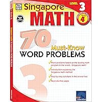 Singapore Math – 70 Must-Know Word Problems Workbook for 4th Grade Math, Paperback, Ages 9–10 with Answer Key Singapore Math – 70 Must-Know Word Problems Workbook for 4th Grade Math, Paperback, Ages 9–10 with Answer Key Paperback