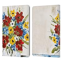 Head Case Designs Officially Licensed Haley Bush Patriotic Floral Painting Leather Book Wallet Case Cover Compatible with Kindle Paperwhite 1/2 / 3