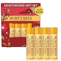 Burt’s Bees Holiday Gift, 4 Lip Balms Stocking Stuffer, Beeswax Bounty Classic Set, Beeswax Moisturizing Lip Balm