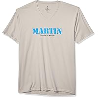 St. Martin Printed Premium Tops Fitted Sueded Short Sleeve V-Neck T-Shirt