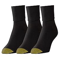 GOLDTOE Women's Providence Turn Cuff Socks, 3-Pairs