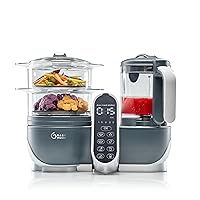 Duo Meal Station Grey: Multi-Speed Baby Food Maker Steamer and Puree Blender, Baby Food Processor that warms & defrosts (Nutritionist Approved)