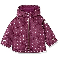 OshKosh B’gosh Girls' Hooded Baby Coat, Purple with Stylish Allover Foil Dots