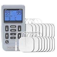 Portable 24 Modes TENS EMS Unit, AVCOO Rechargeable TENS Machine Electronic  Pulse Massager for Pain Relief, Muscle Stimulator with 10 Electrode Pads, 2  x Battery Life, Belt Clip Black