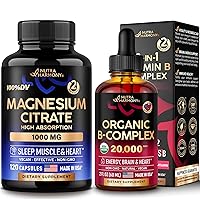 Organic Vitamin B Complex Drops & Magnesium Citrate Capsules