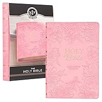KJV Holy Bible, Gift Edition King James Version, Faux Leather Flexible Cover, Blossom Pink Floral KJV Holy Bible, Gift Edition King James Version, Faux Leather Flexible Cover, Blossom Pink Floral Imitation Leather Paperback