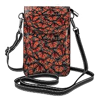 Heaps Of Orange Monarch Butterflies Small Cell Phone Purse,Cellphone Crossbody Purse With Protection,Women Wallet