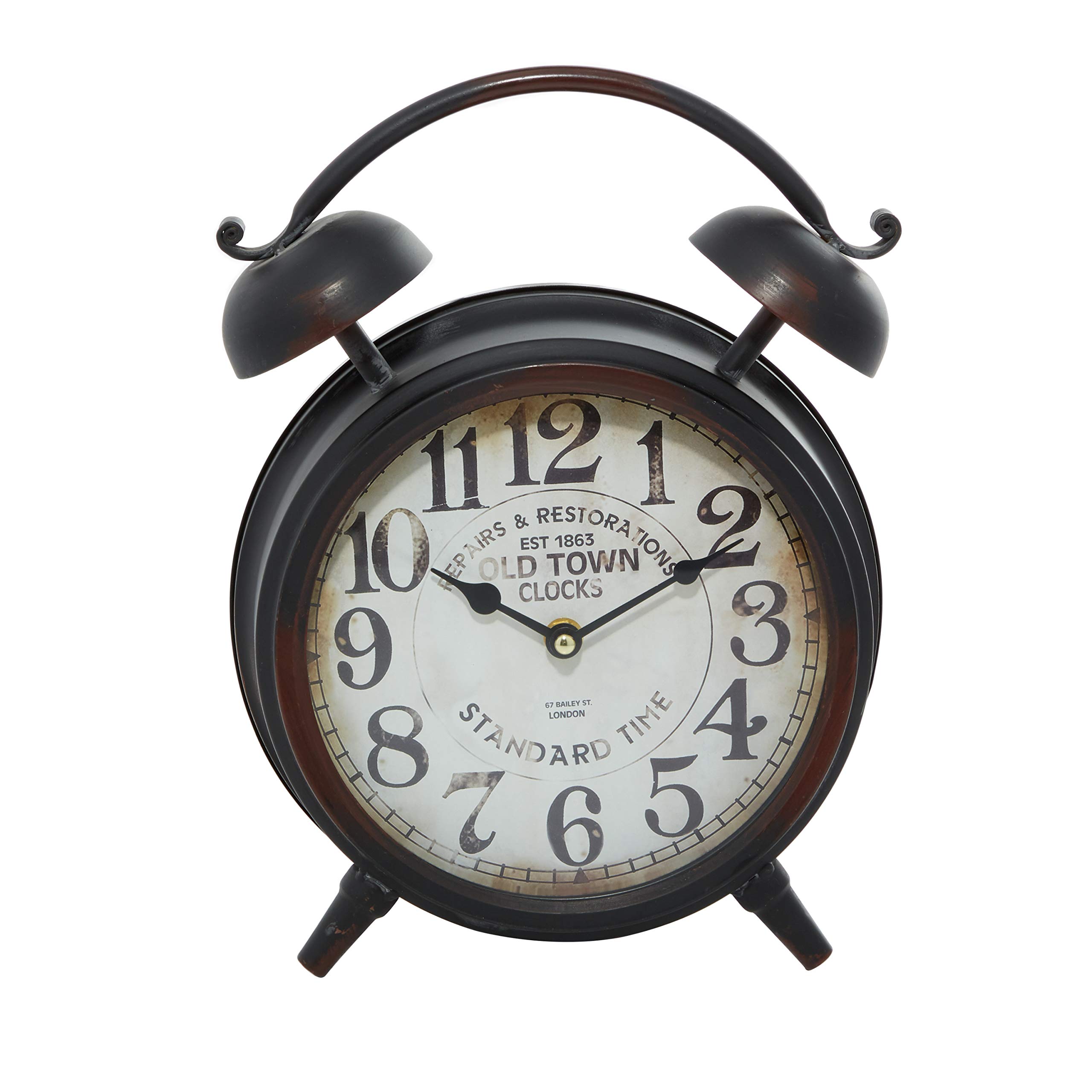Deco 79 Metal Clock with Bell Style Top, 10
