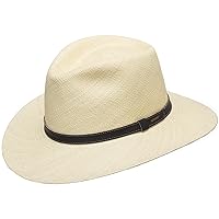 Santa Fe Australian Outback Straw Safari Panama Hat Leather Hatband