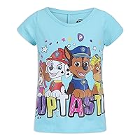 Paw Patrol Nickelodeon Girls Short Sleeve T-Shirt for Toddler and Little Kids - Grey/Pink/White/Blue