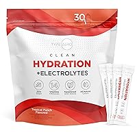 Type Zero Clean Hydration + Electrolytes Drink Mix (30 Single-Serving Packets) - Advanced Hydration for Any Occasion (Tropical Punch)
