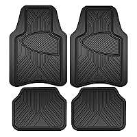 Armor All® 4-Piece Black All-Season Floor Mats - Custom Fit - All-Weather Protection, Easy to Clean - Premium Trim to Fit Rubber Mats for Cars, Trucks, SUVs