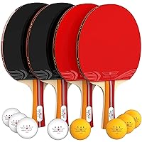 NIBIRU SPORT Ping Pong Paddle Sets - Professional Table Tennis Paddles, Balls, Storage Case - Table Tennis Rackets & Game Accessories