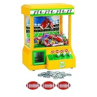 KOVOT Mini Arcade Claw Grabber Machine - Candy Machine for Kids- Retro Carnival Music - Best Birthday Gift Game. Use Gumballs, Toys, or Small Prizes - 3 Footballs Included