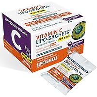 Lipo-Sachets Kids Liposomal Vitamin C Gel - Blackcurrant Flavor Kids Vitamins C. Gentle Vitamin C Supplement for Childrens Immune Support Natural No Added Sugar 30 Pack 500mg