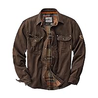 Journeyman Shirt Jacket, Flannel Lined Shacket for Men, Water-Resistant Coat Rugged Fall Clothing