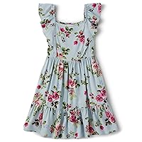 The Children's Place girls Mommy And Me Floral Tiered Dress